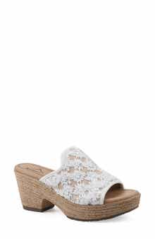 CLIFFS BY WHITE MOUNTAIN Bizzie Platform Wedge Espadrille Sandal