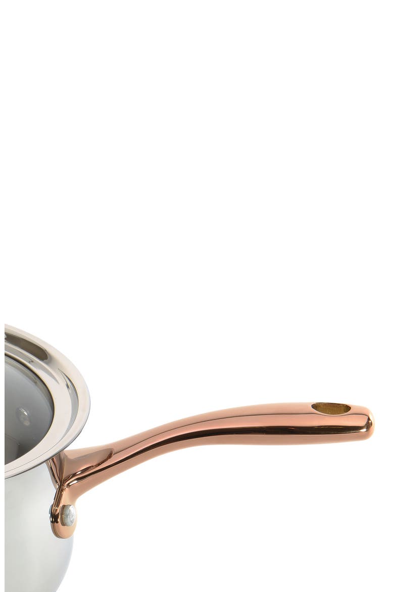 INTERNATIONAL Ouro Gold Stainless Steel 6.25" Saucepan, Alternate, color, SILVER