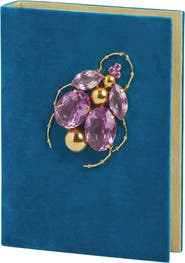 LarAllan Tofe Velvet Book Clutch