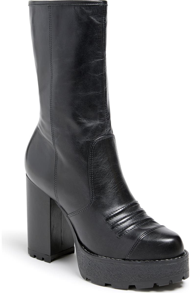 Cinq à Sept Marley Lug Sole Platform Boot, Main, color, Black