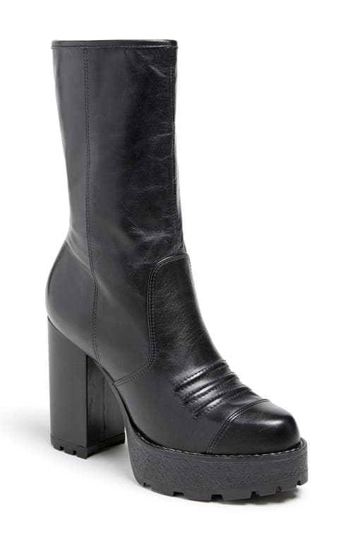 Cinq À Sept Marley Lug Sole Platform Boot In Black