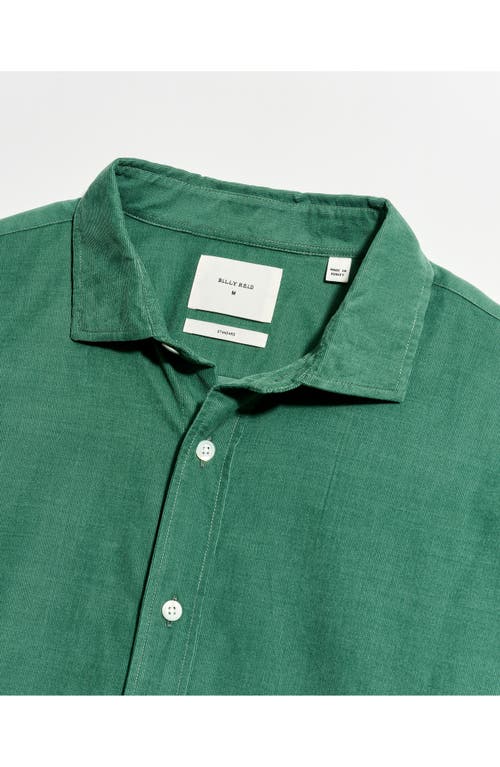 Billy Reid Cedar Corduroy Button-up Shirt In Green