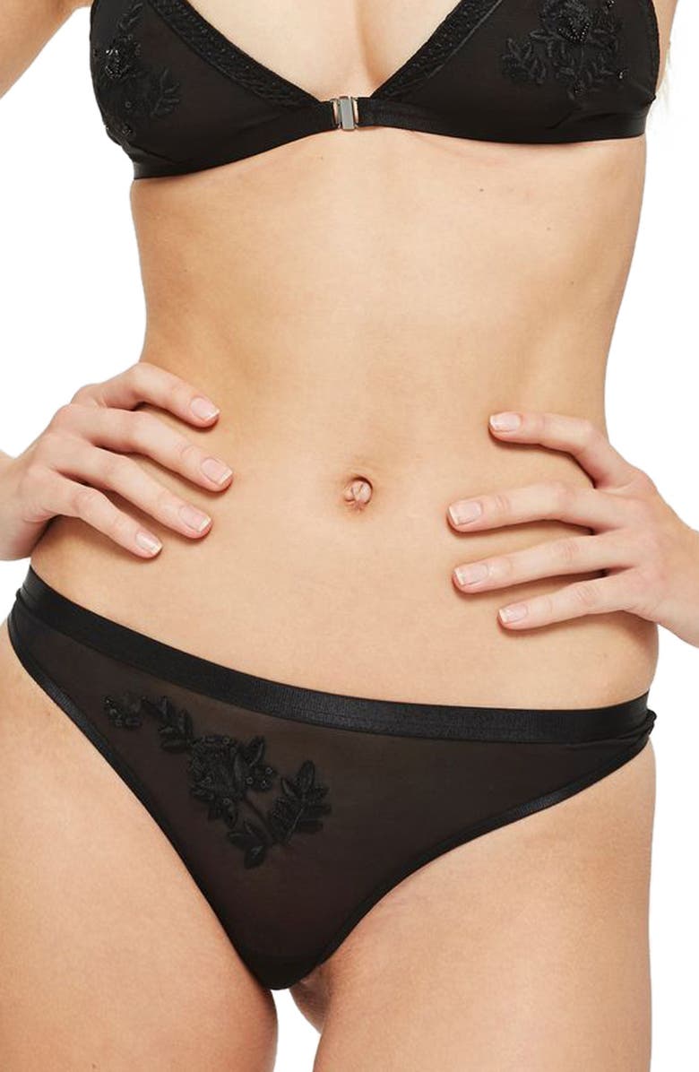Topshop Ophelia Lace Thong, Main, color,