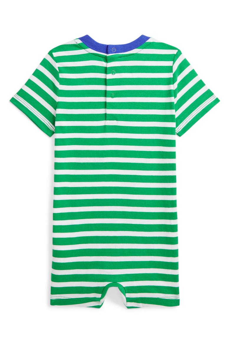 Ralph Lauren Stripe Cotton Romper, Alternate, color,