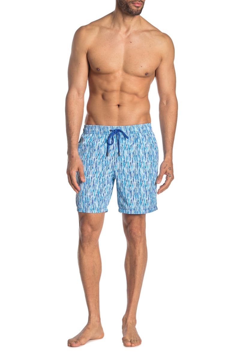 Paint Smudge Swim Trunks, Main, color, BLUEDNU