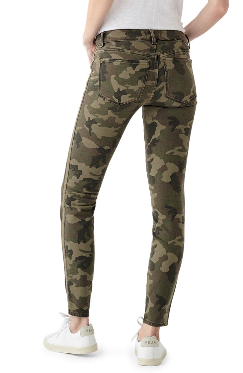 DL1961 Florence Camo Mid Rise Skinny Jeans, Alternate, color,