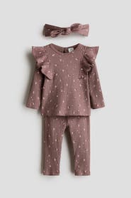 H&M 3-piece Printed Cotton Set