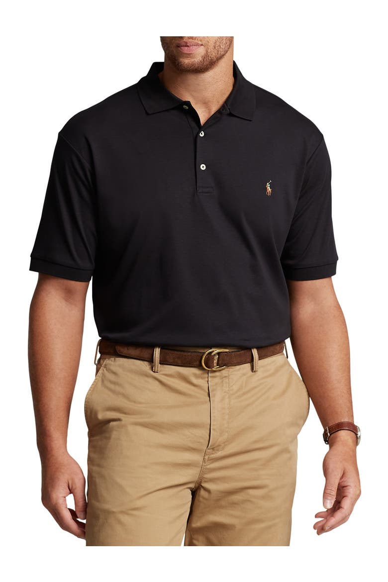 Big & Tall Soft Touch Polo Shirt, Main, color, POLO BLACK