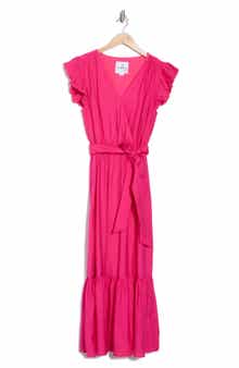 Sam Edelman Flutter Cap Sleeve Maxi Dress