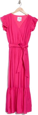 Sam Edelman Flutter Cap Sleeve Maxi Dress