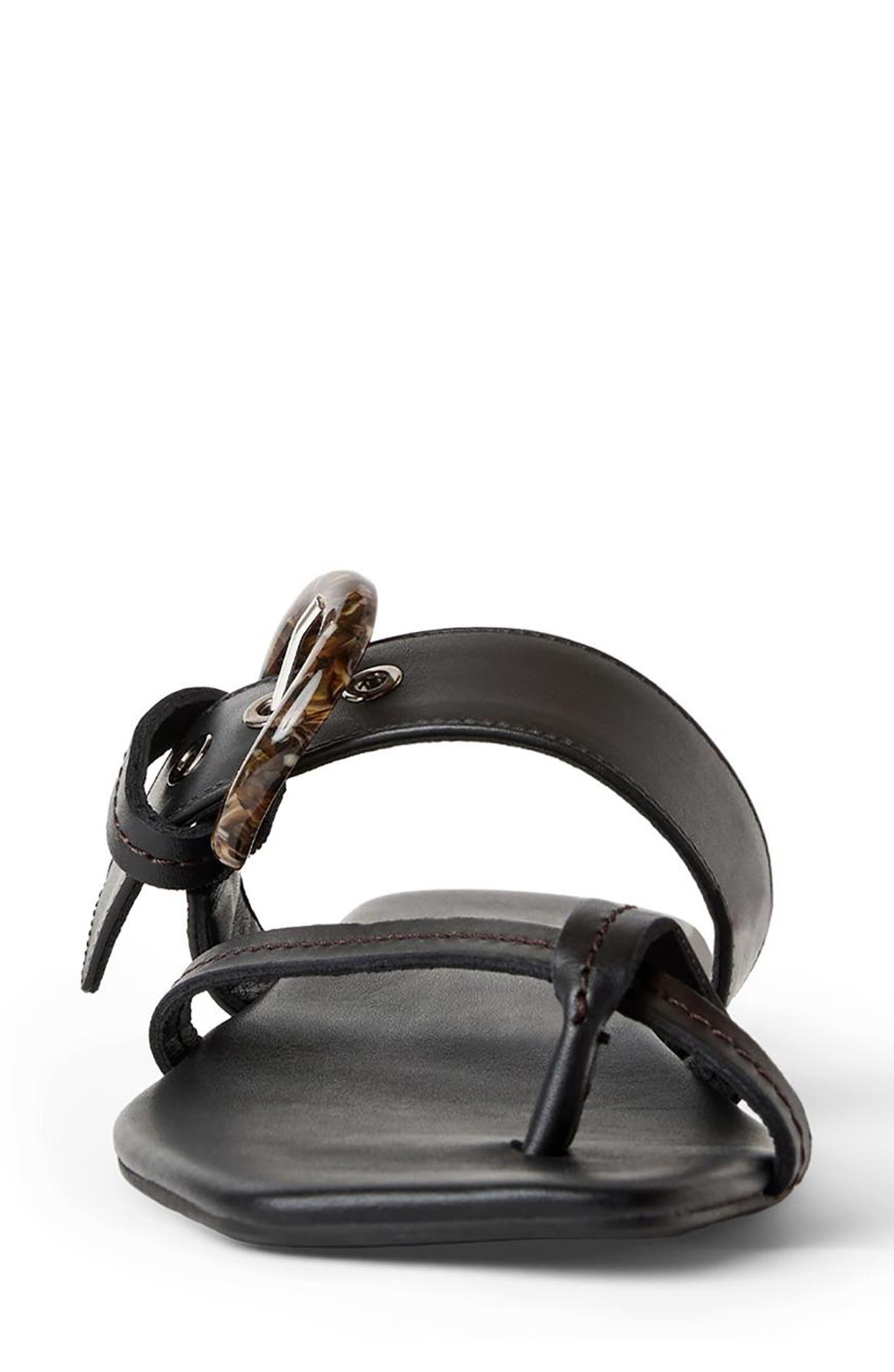 Aquatalia Asti Weatherproof Slide Sandal, Alternate, color, Black Leather