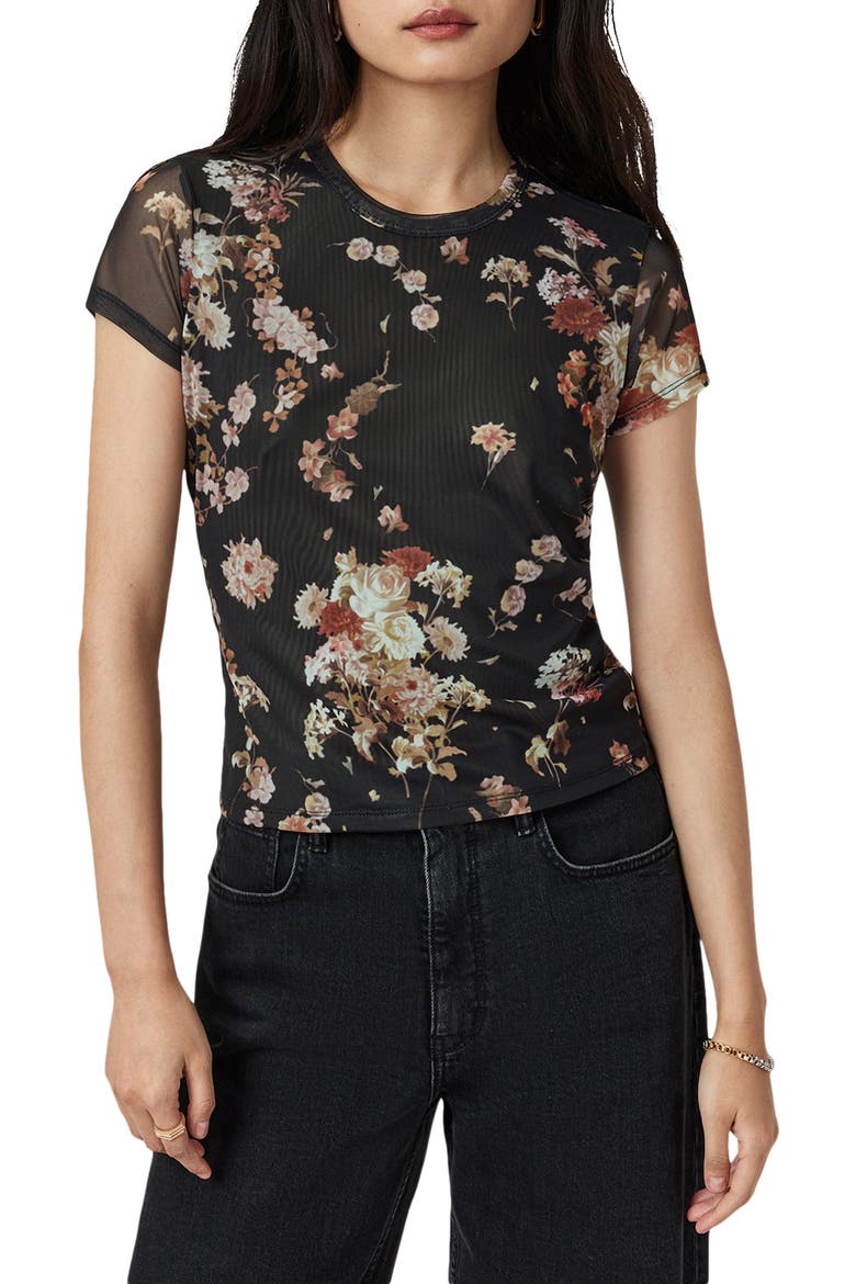 Ellie Mesh Tee, Main, color, ARMADA BLACK