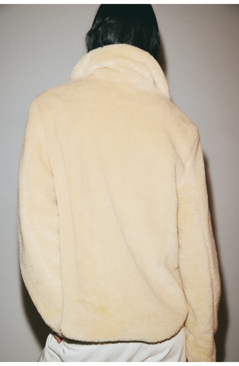 H&M Pile Jacket, Alternate, color, Beige