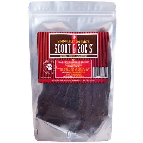 Venison Jerky, 6oz Dog Treats, Air Dried Chews, Pet Snack