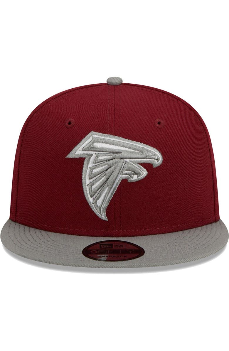 New Era Men's New Era Cardinal/Gray Atlanta Falcons 2Tone Color Pack 9FIFTY Snapback Hat, Alternate, color,