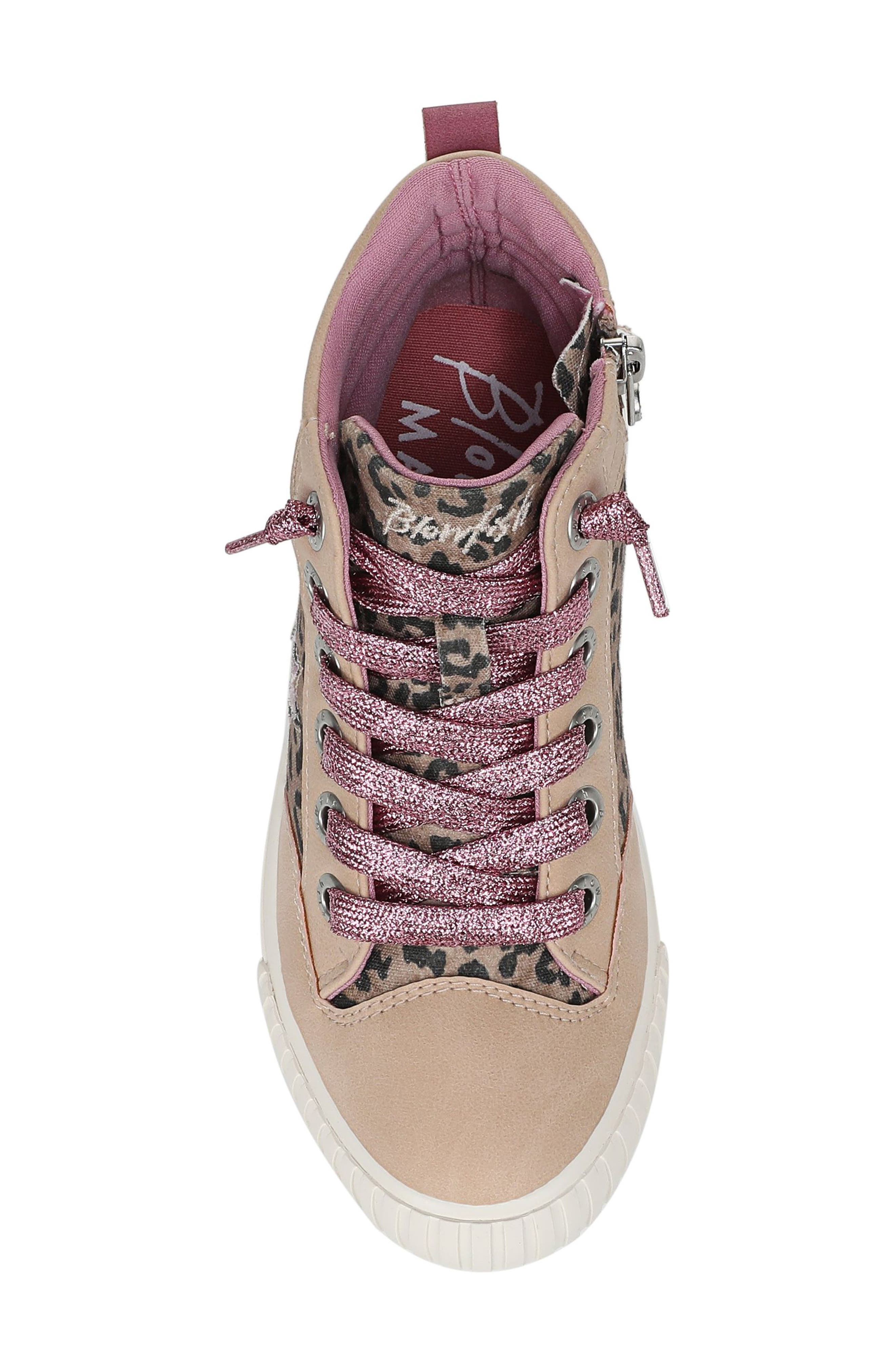 Blowfish Malibu Kids' Wanderland High Top Sneaker, Alternate, color, Leopard Canvas