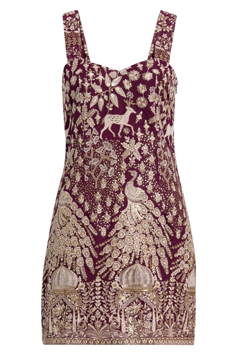 Naya Embroidered Minidress, Alternate, color, PURPLE