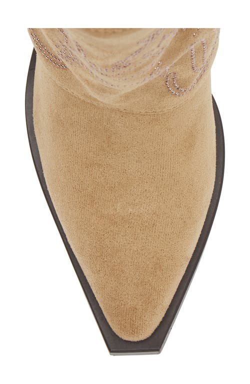 Azalea Wang Portabella Foldover Shaft Pointed Toe Bootie In Brown