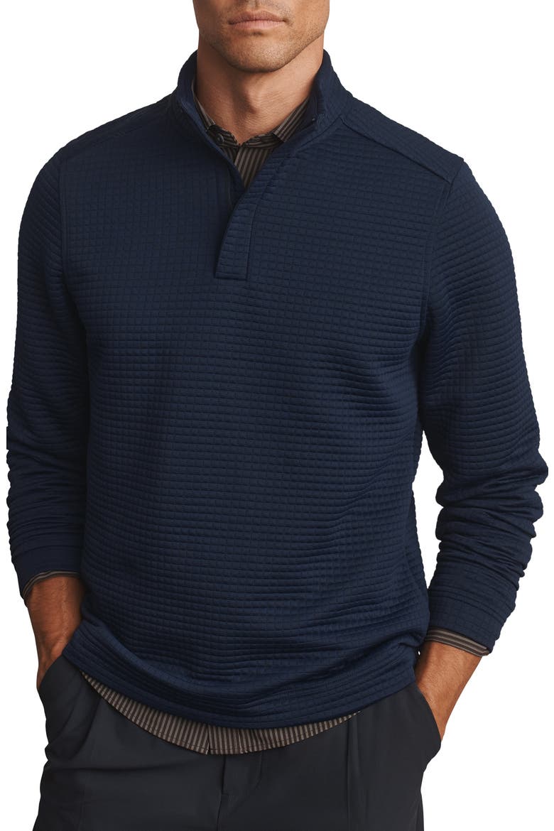 Landmark Quarter Zip Pullover, Main, color, TRUE NAVY