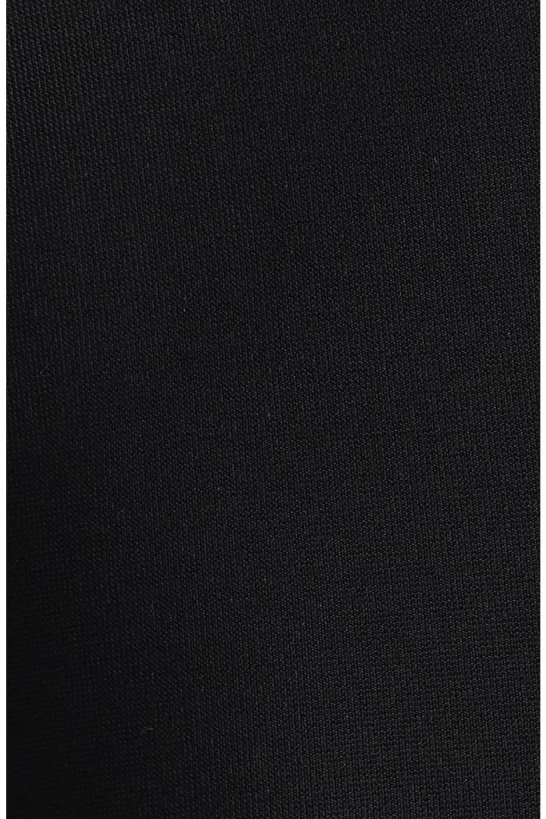 Long Sleeve Draped Zip Compact Jersey Maxi Dress, Alternate, color, 0PA BLACK