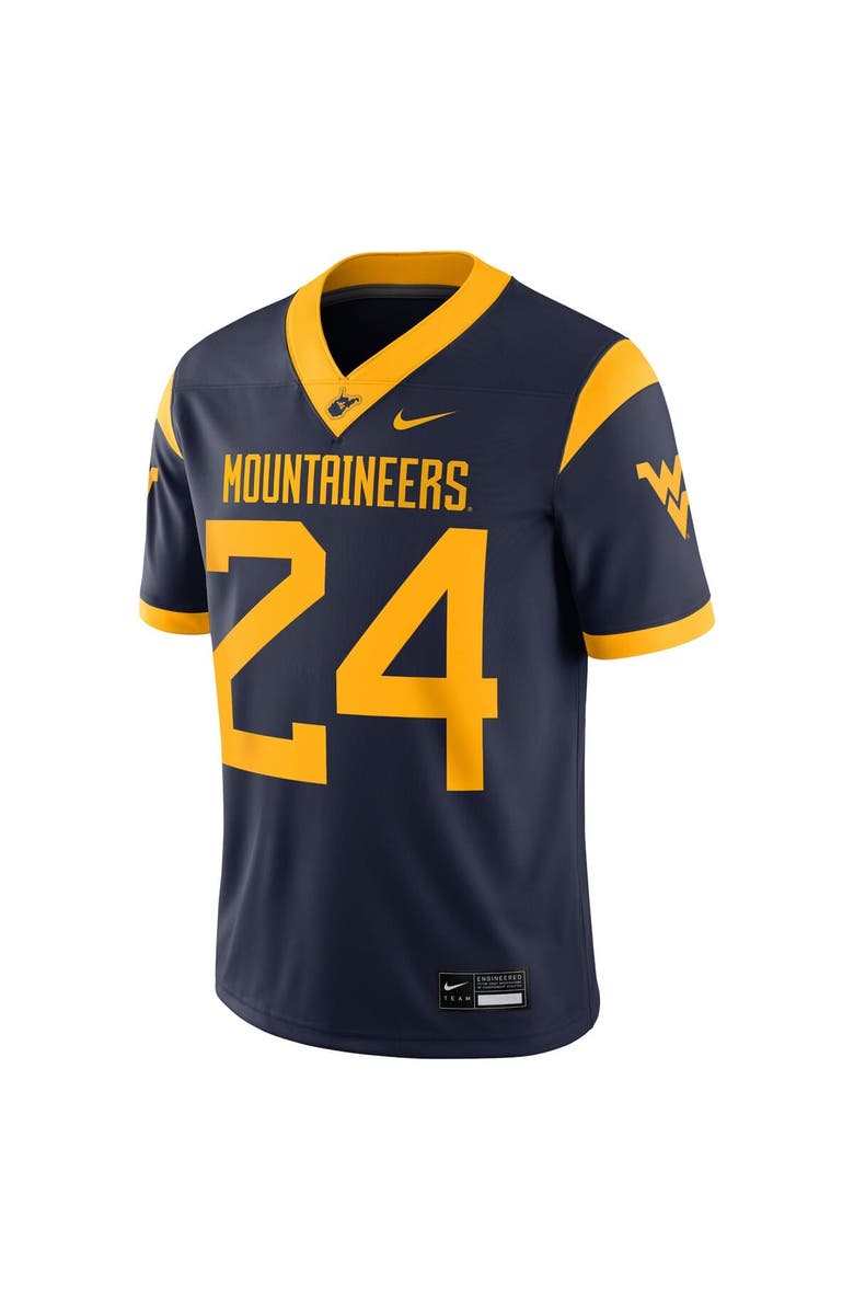 Nike Men's Nike #24 Navy West Virginia Mountaineers Game Jersey, Alternate, color, Navy