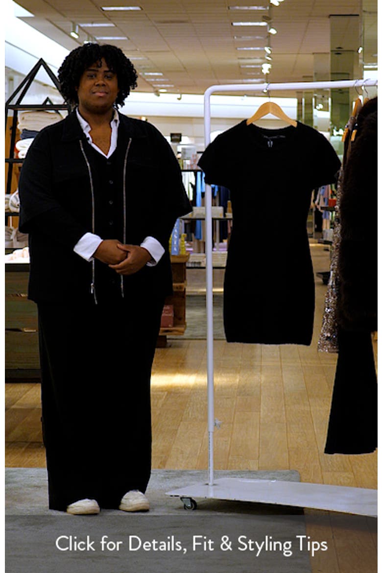 Fuzzy Short Sleeve Sweater Minidress video