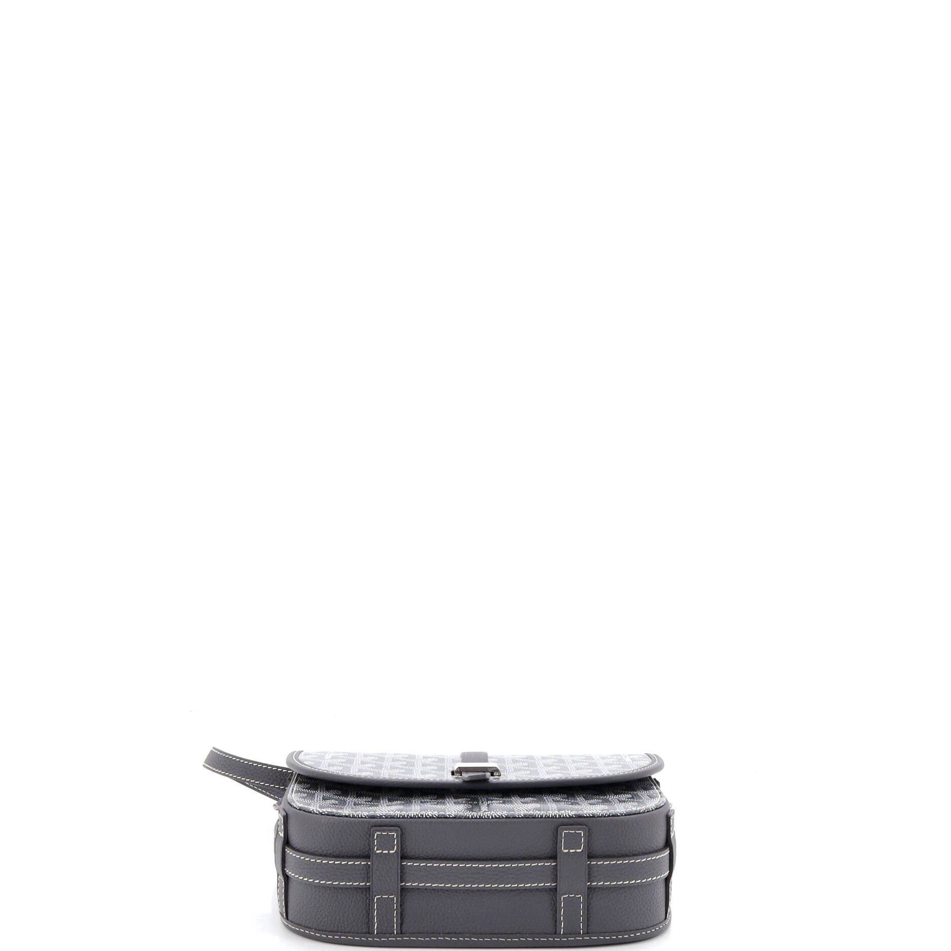 Pre-Owned Goyard Belvedere II Messenger Bag Coated Canvas PM, Alternate, color, Gray