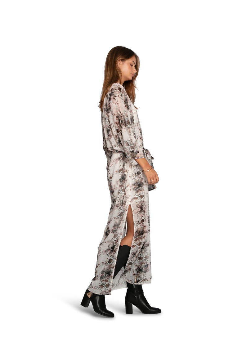 Heart On Fire Snake Print Kaftan, Alternate, color, Dark Brown