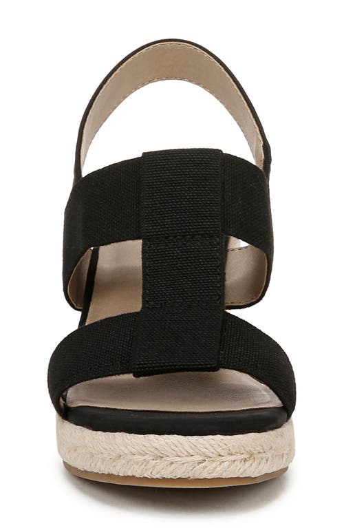 Lifestride Tallulah Espadrille Slingback Platform Wedge Sandal In Black