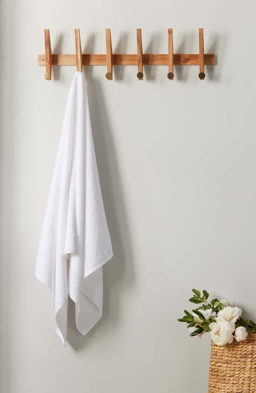 Woven & Weft Popcorn Texture 6-piece Towel Set In Optic White