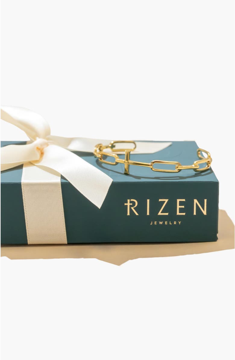 Rizen Jewelry Chain Breaker Bangle, Alternate, color, 18K Gold Plated