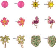 Hallmark 6 Pack Island Theme Stud Earring Set