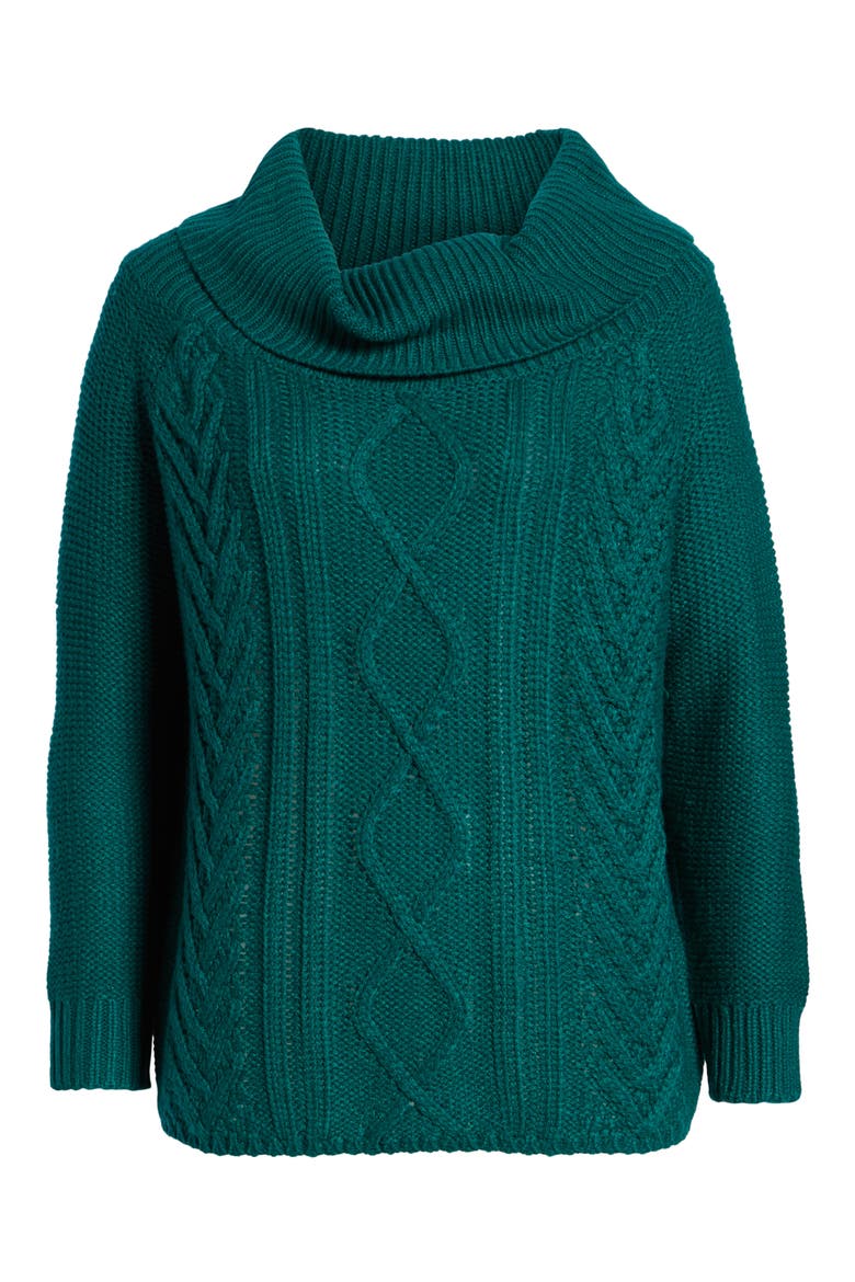 Off Shore Cable Knit Sweater, Alternate, color, DEEP LAGOON
