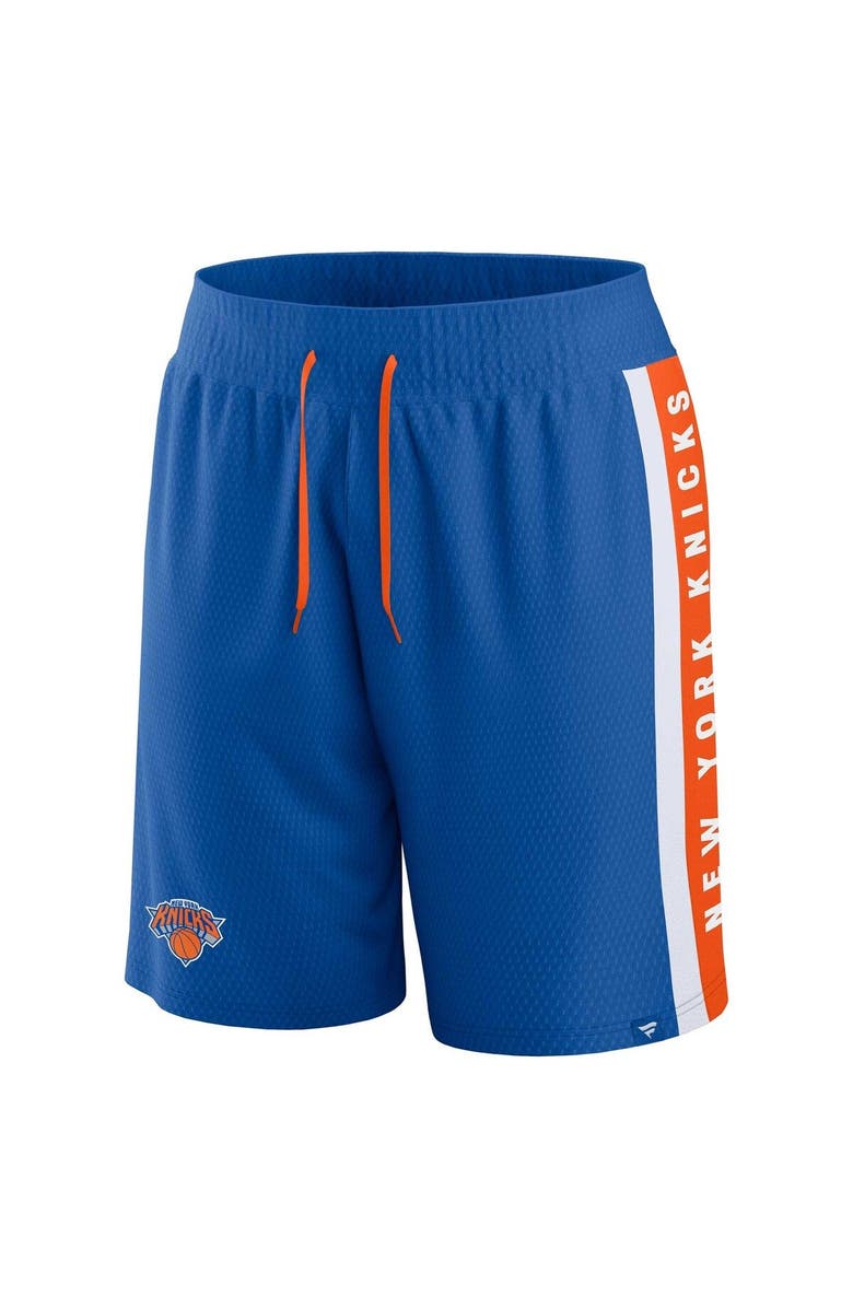 FANATICS Men's Fanatics Branded Blue New York Knicks Referee Iconic Mesh Shorts, Alternate, color, 