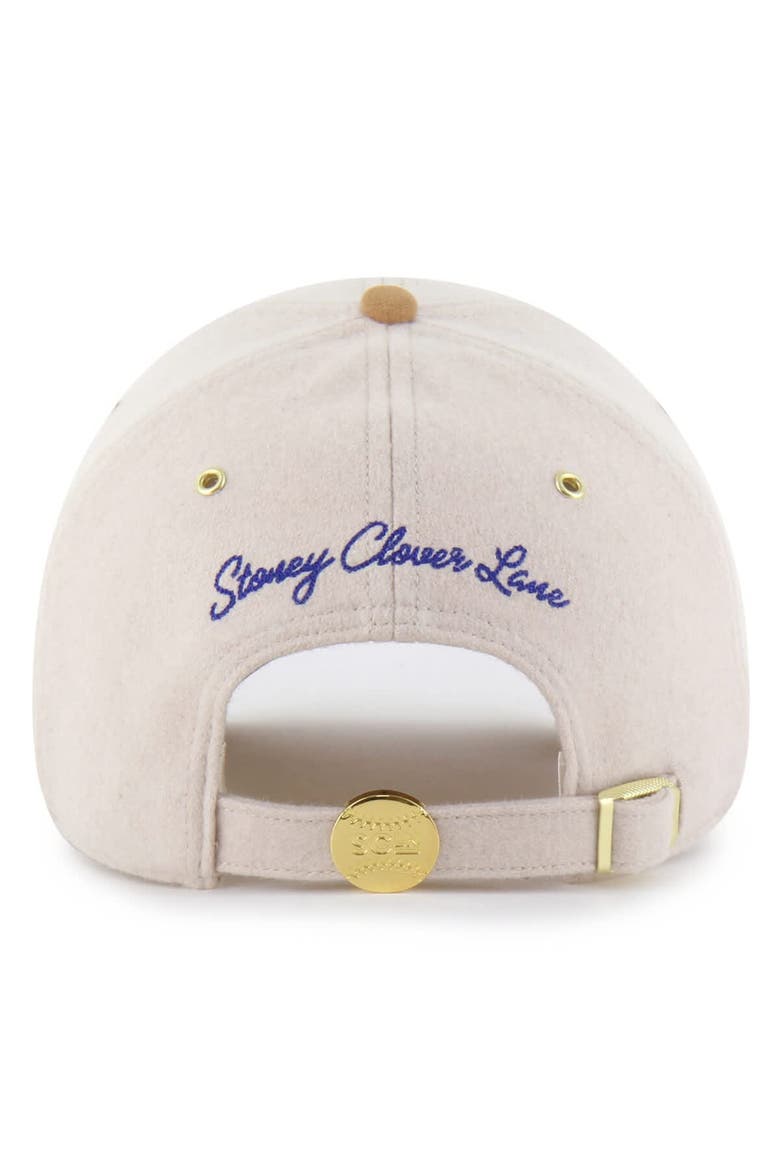 Men's '47 x Stoney Clover Lane  Natural/Tan Chicago Cubs Script Charm Clean Up Adjustable Hat, Alternate, color, Natural