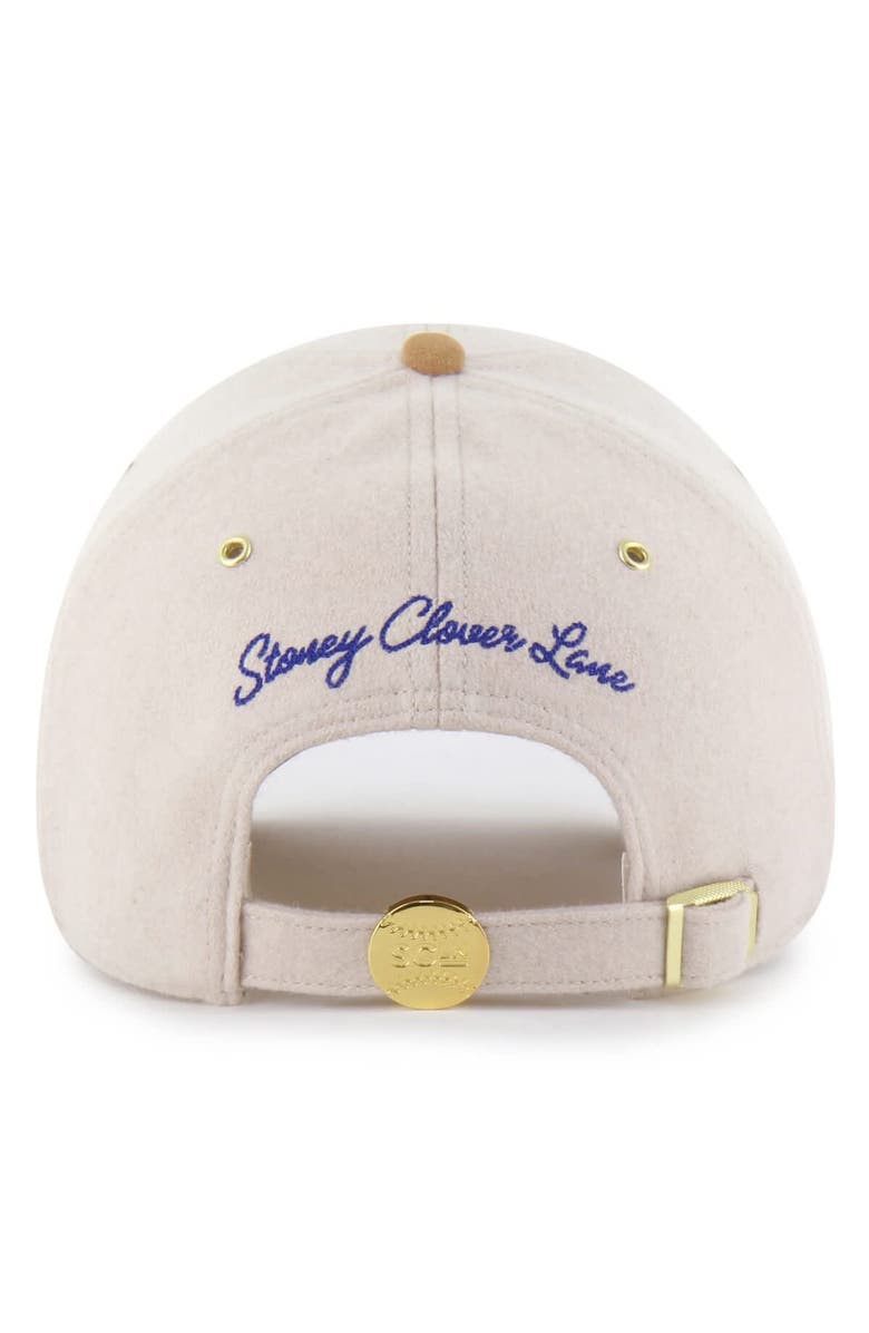 Stoney Clover Lane X '47 Men's '47 x Stoney Clover Lane  Natural/Tan Los Angeles Dodgers Script Charm Clean Up Adjustable Hat, Alternate, color, Natural