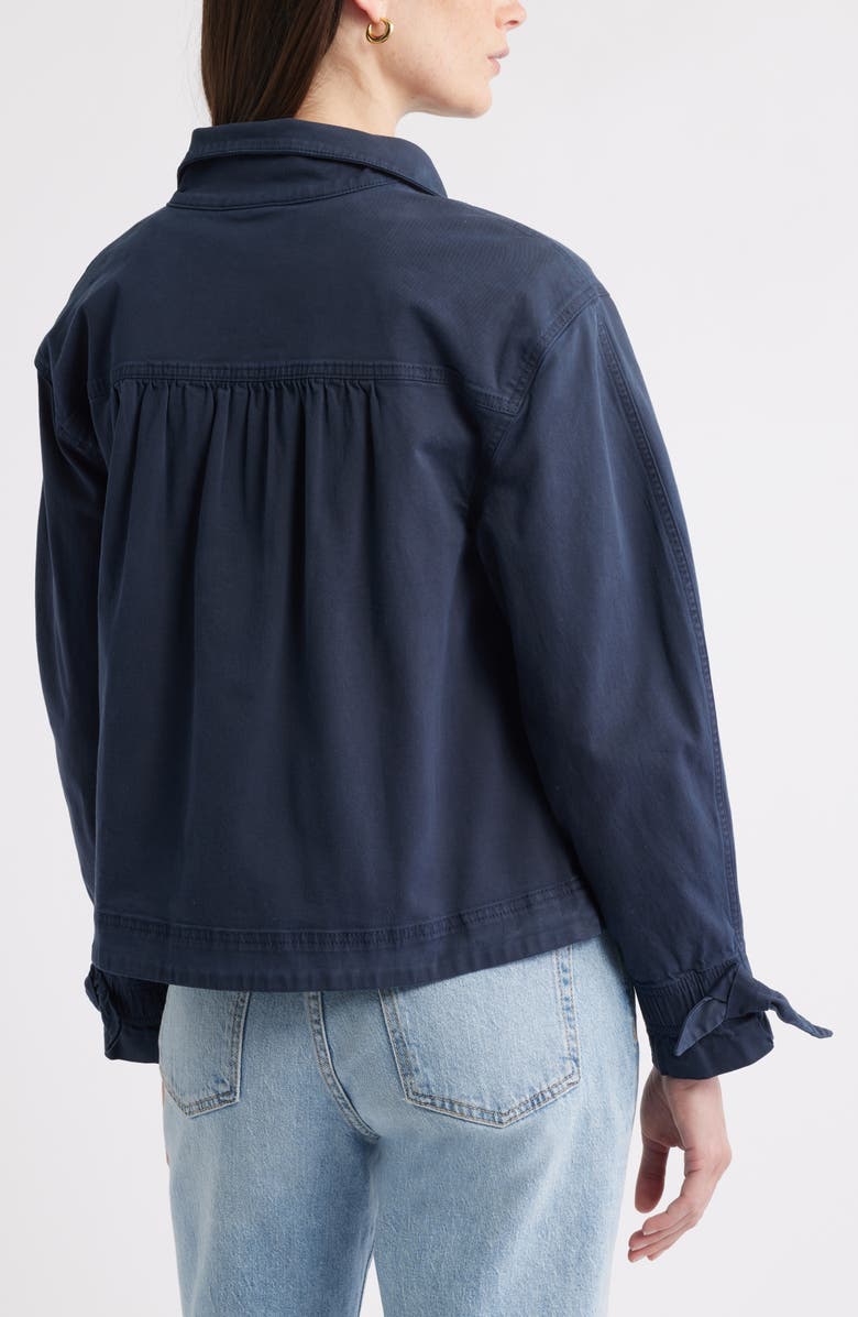 Caslon<sup>®</sup> Cotton Stretch Twill Swing Jacket, Alternate, color, Navy Still