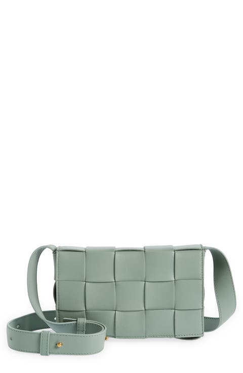 Small Intrecciato Leather Cassette Crossbody Bag