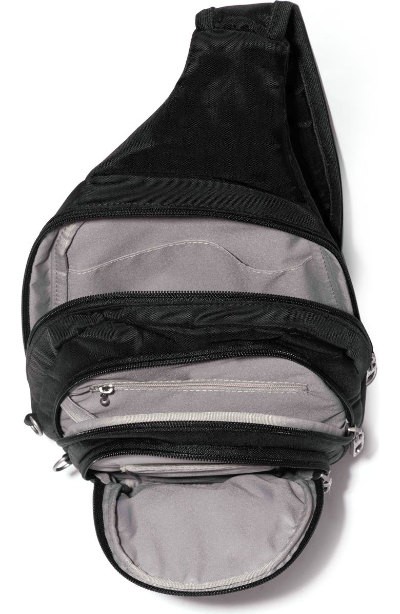 BAGGALLINI Securtex Anti-Theft Multi Zip Sling, Alternate, color, Black