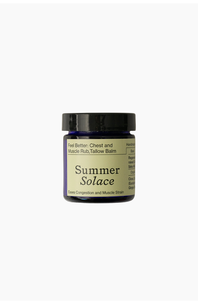 Summer Solace Tallow Feel Better Chest and Muscle Rub Balm, Main, color, Dark Blue