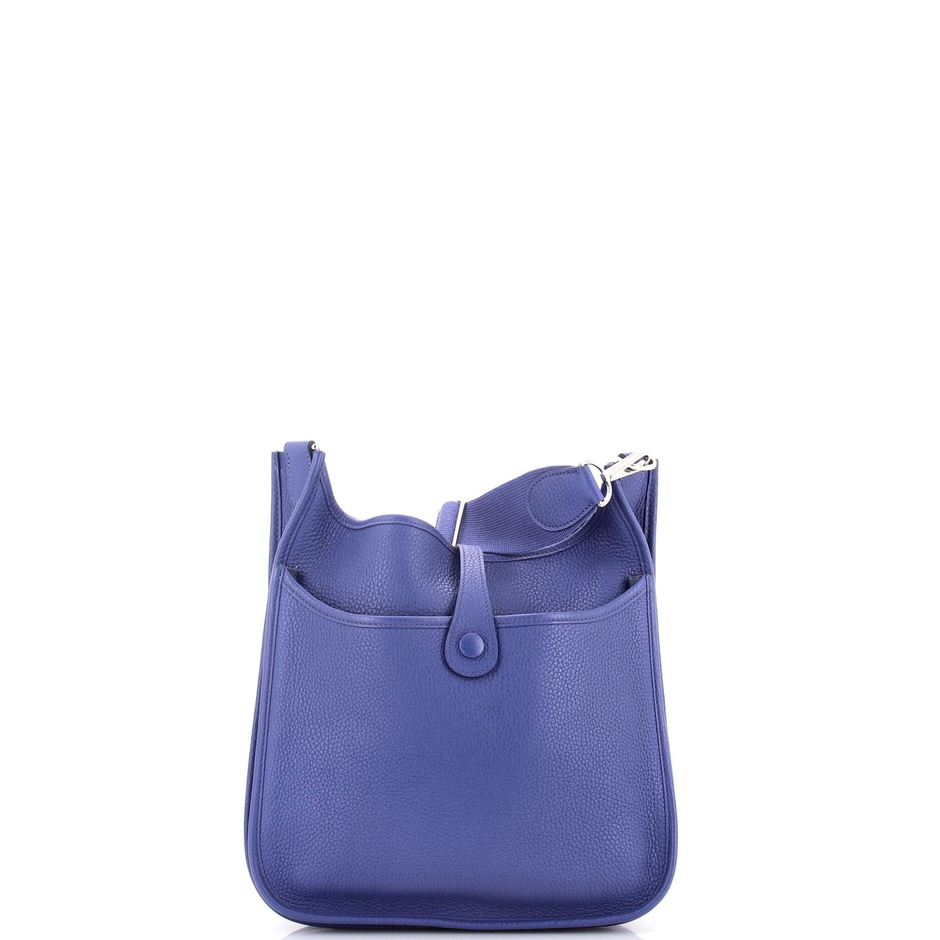 Pre-Owned Hermes Evelyne Bag Gen III Clemence PM, Alternate, color, Bleu Brighton