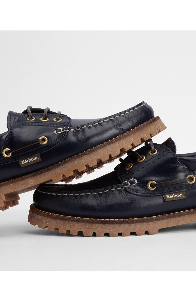 Barbour Deck Boat Shoe, Alternate, color, Navy