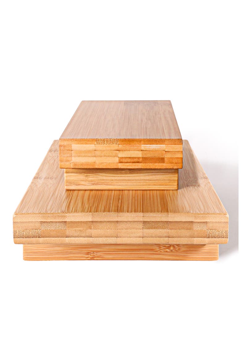 Set of 2 Bamboo Sushi Tray Set, Alternate, color, BEIGE