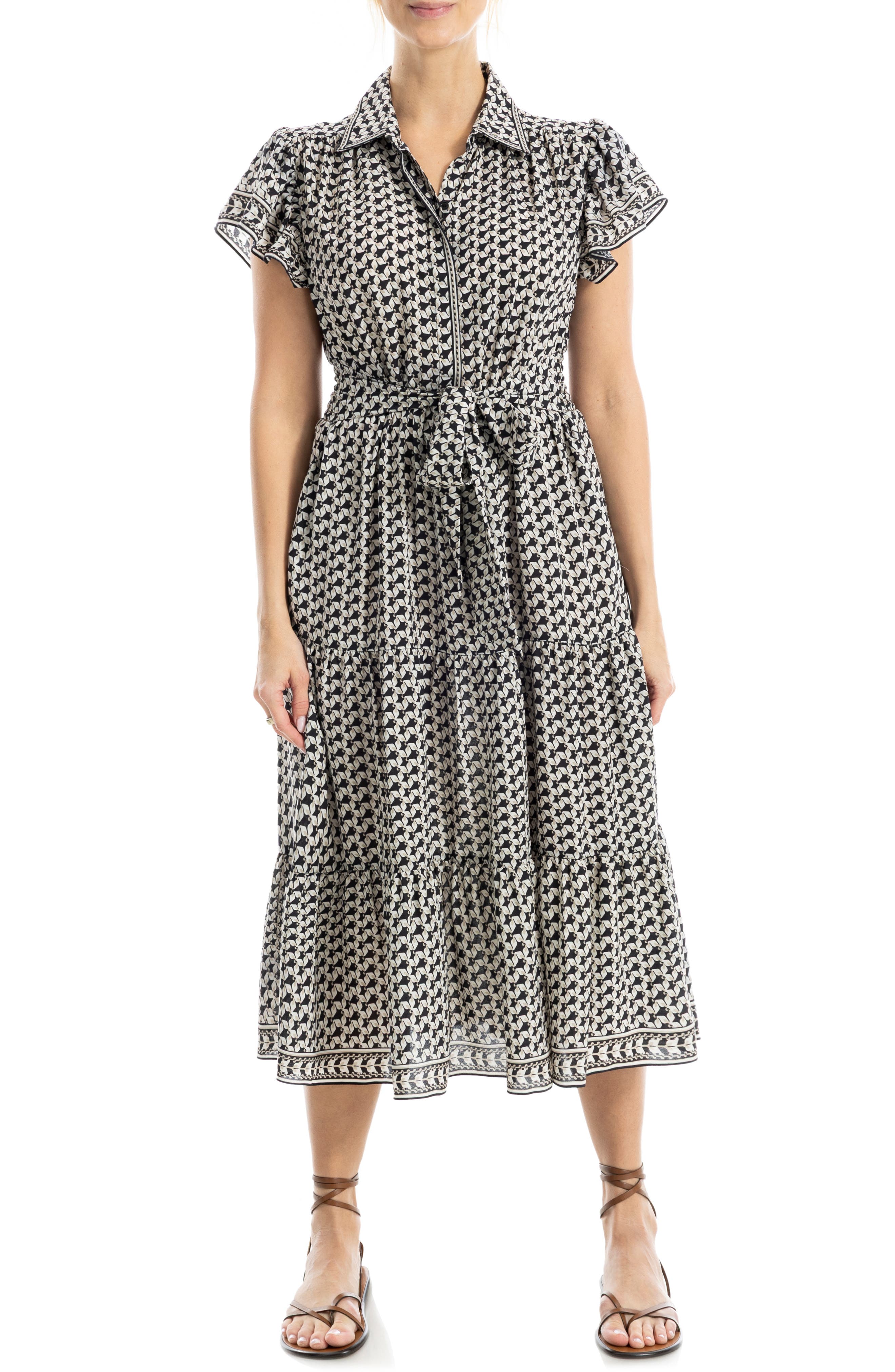 Floral Tie Front Shirtdress - image 3