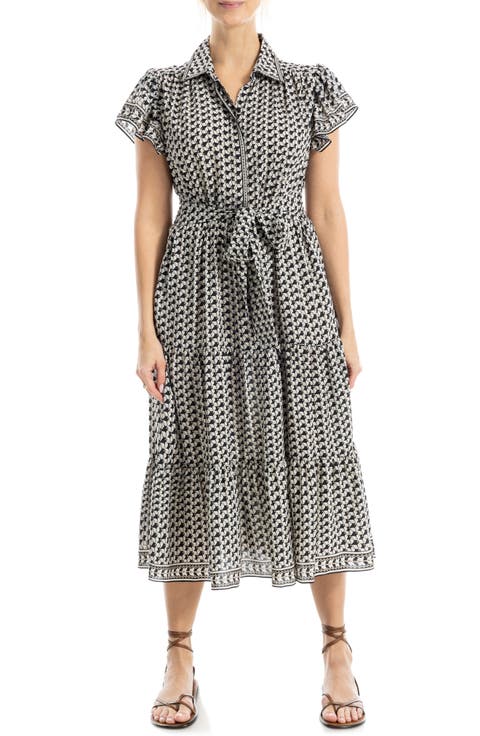 Floral Tie Front Shirtdress