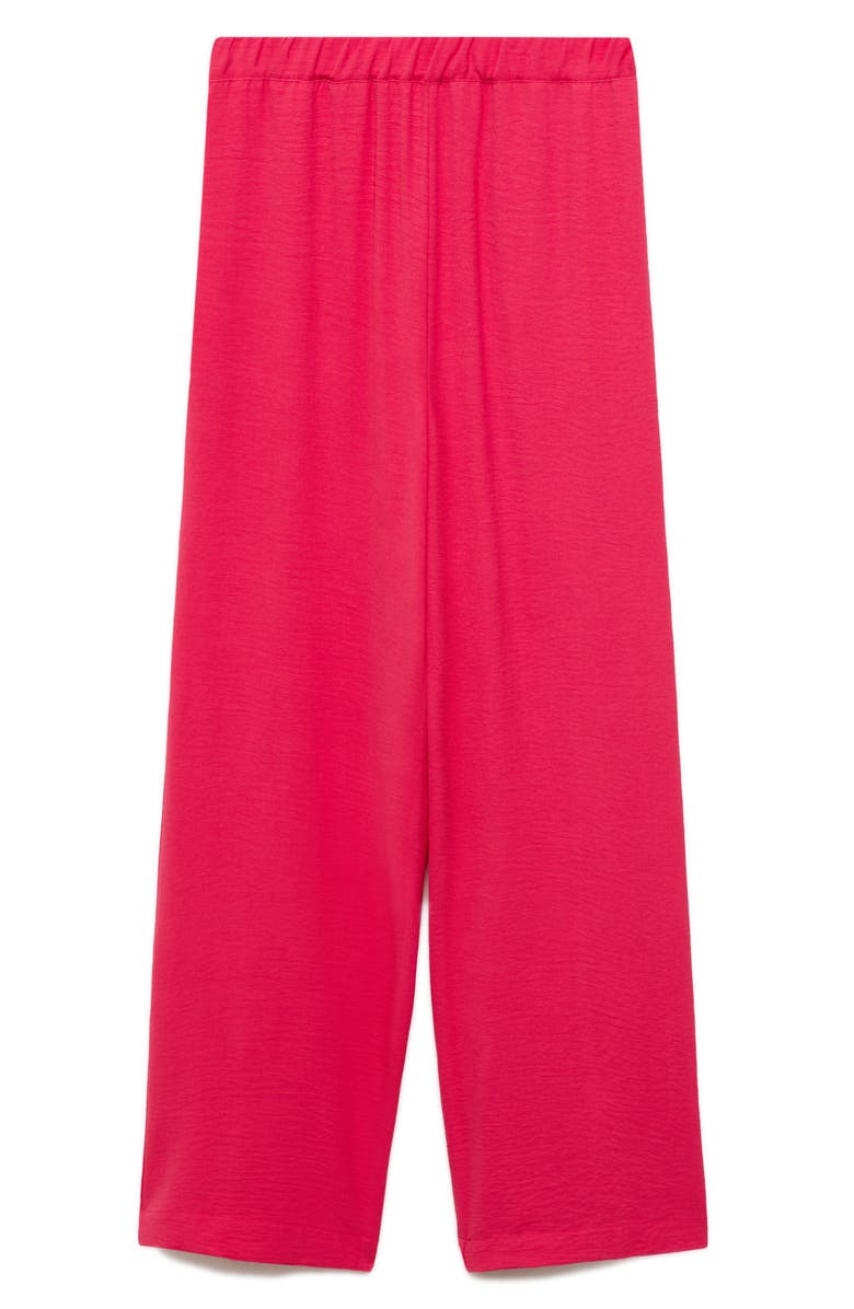 MANGO Textured Flowy Pants, Alternate, color, Strawberry