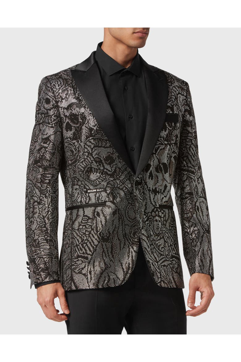 Blazer Lord Fit Tattoo Men, Main, color, black