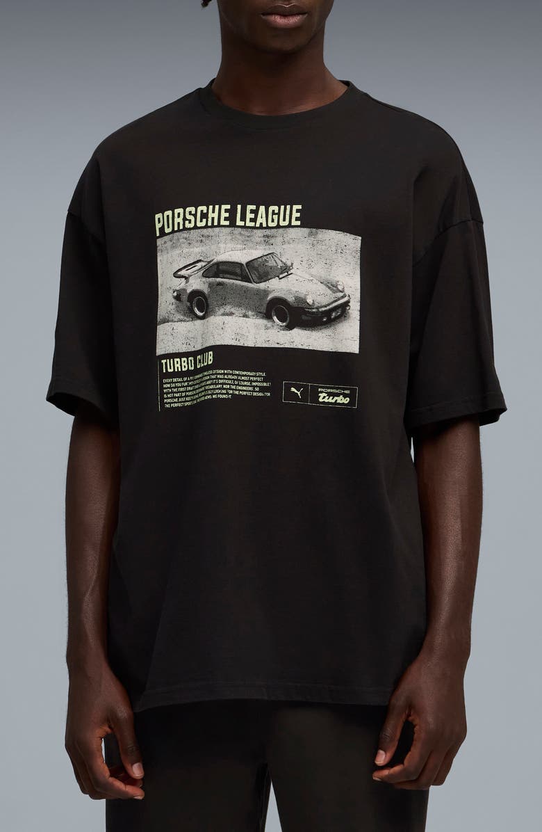 PUMA Porsche League Graphic T-Shirt, Main, color, Puma Black