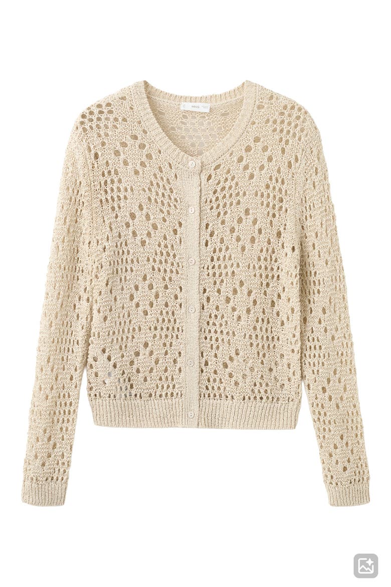 Open Stitch Cardigan, Main, color, SAND