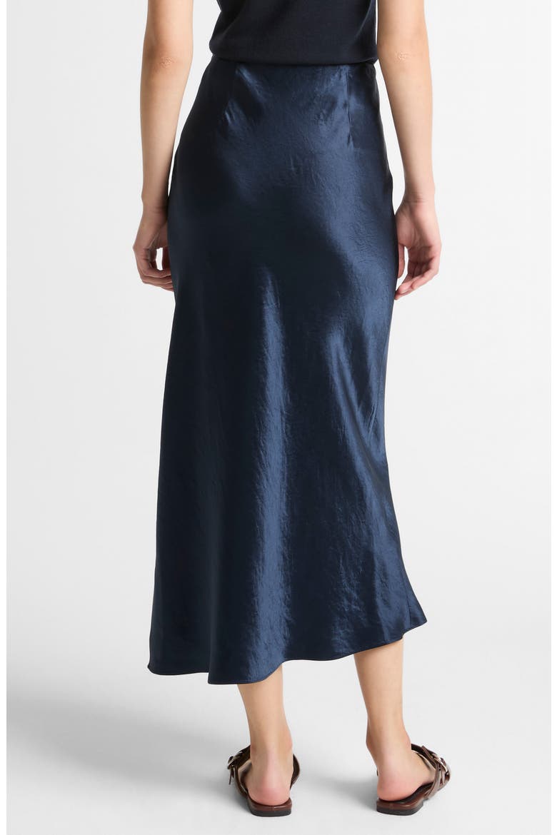 Side Slit Matte Satin Slip Skirt, Alternate, color, COASTAL